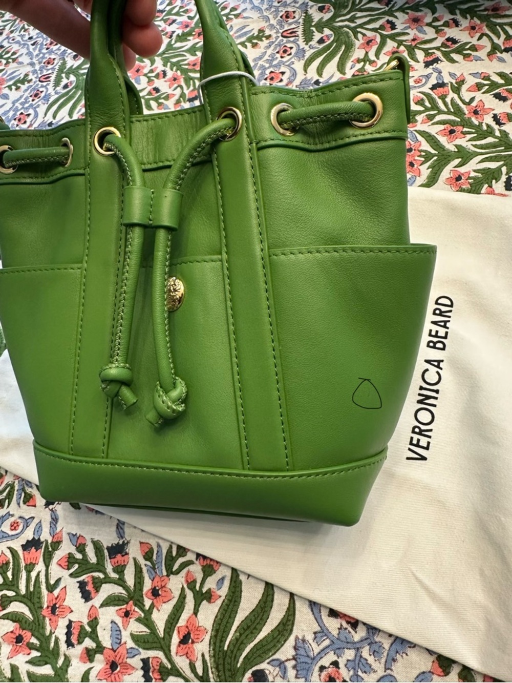 NWT - Veronica Beard - Mini Goody Bag - in Lemon Grass Green - Picture 13 of 15
